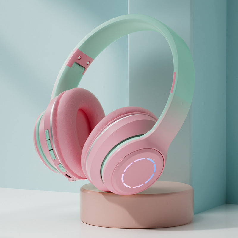 Gradient Bluetooth Kopfhörer – Faltbares Wireless Headset mit starkem Sound & modernem Design