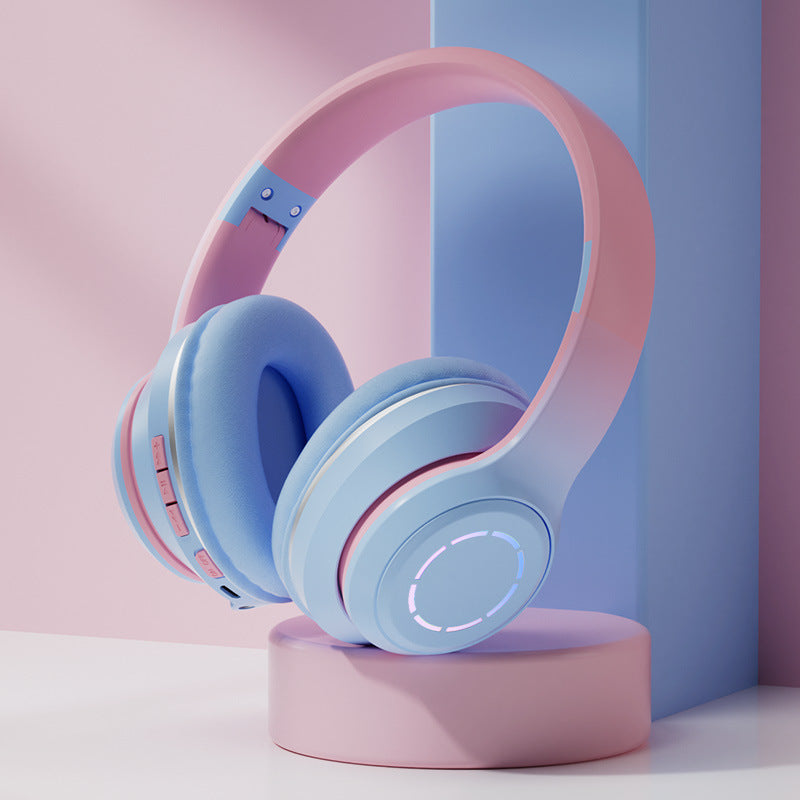 Gradient Bluetooth Kopfhörer – Faltbares Wireless Headset mit starkem Sound & modernem Design