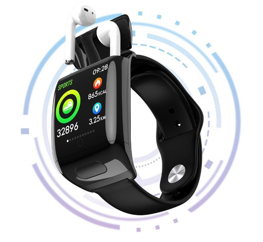 Smartes Fitnessarmband ❤️ mit Bluetooth-Kopfhörer 🎧 Herzfrequenz & Schrittzähler ❤️ Oximeter & Anruf-Funktion