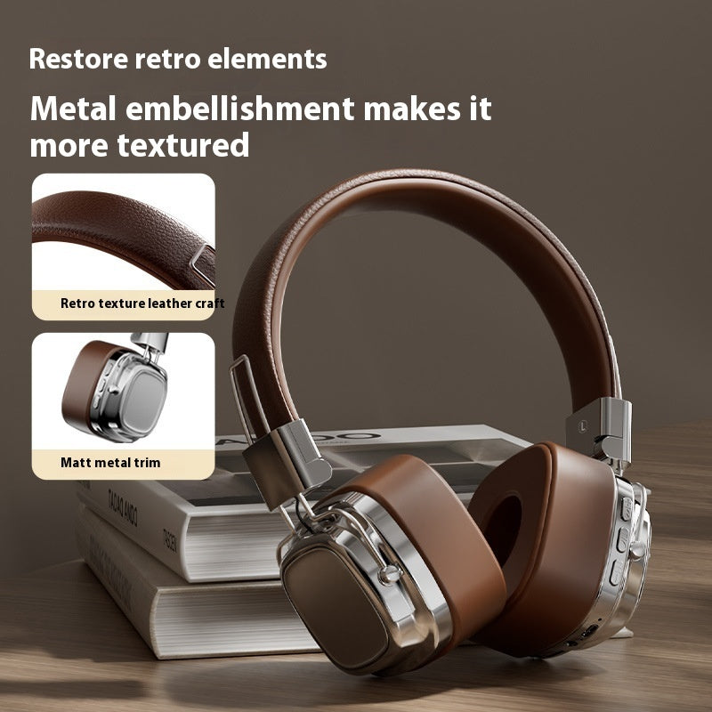 Retro Bluetooth Kopfhörer – Kabelloses Headset mit kräftigem Bass & edlem Vintage-Design