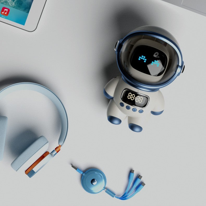 bluetooth intelligente ai audio-uhr 🤖 – sprechende roboteruhr mit musik & licht