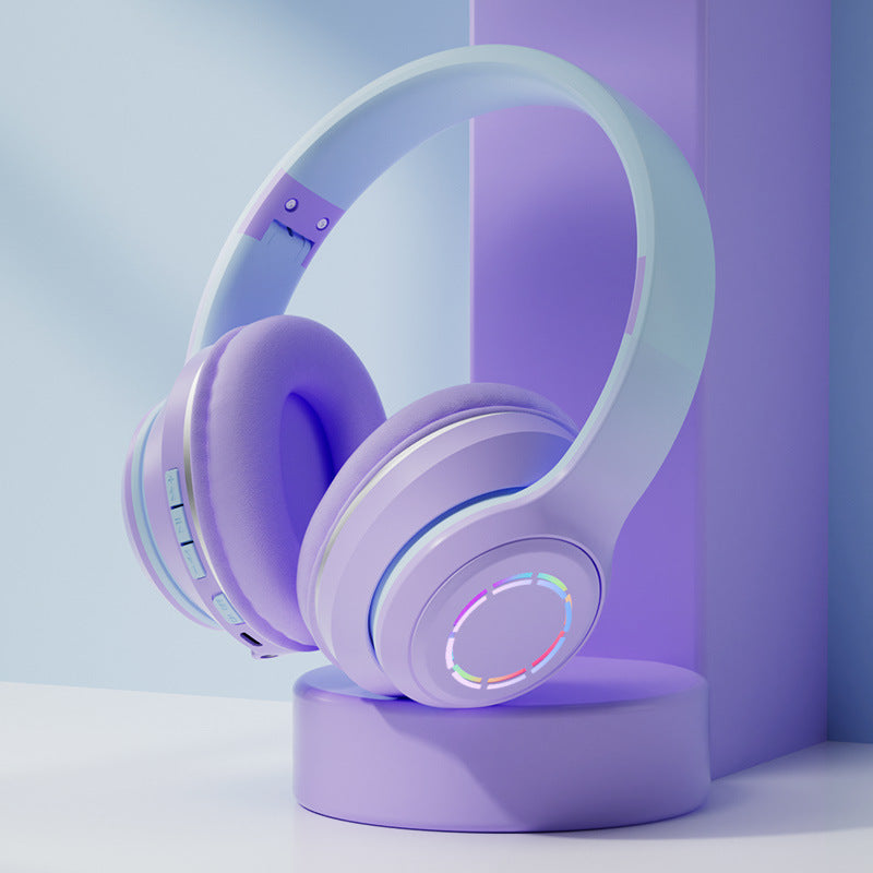 Gradient Bluetooth Kopfhörer – Faltbares Wireless Headset mit starkem Sound & modernem Design