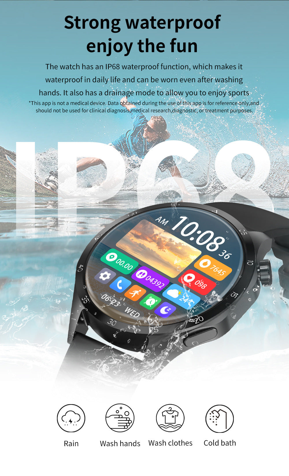 Sport Smartwatch – Bluetooth, Anrufe & Fitness-Tracking