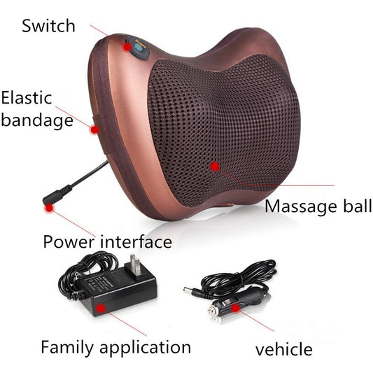 Kanmarino ❤️ Shiatsu Nacken- & Rückenmassagekissen mit Wärmefunktion – für Zuhause & Auto (EU Plug)