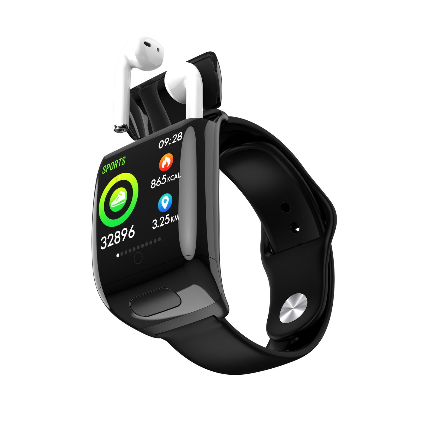 Smartes Fitnessarmband ❤️ mit Bluetooth-Kopfhörer 🎧 Herzfrequenz & Schrittzähler ❤️ Oximeter & Anruf-Funktion