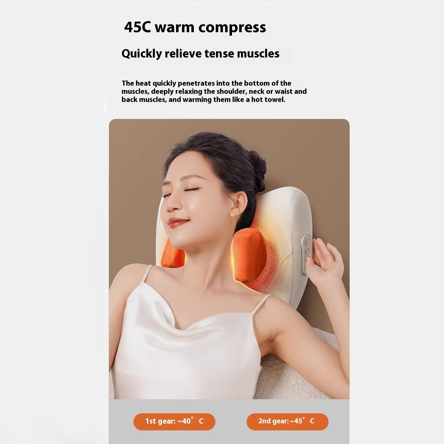 Kanmarino❤️ Shiatsu Rücken- & Nackenmassagegerät – mit Wärme & 3 Modi