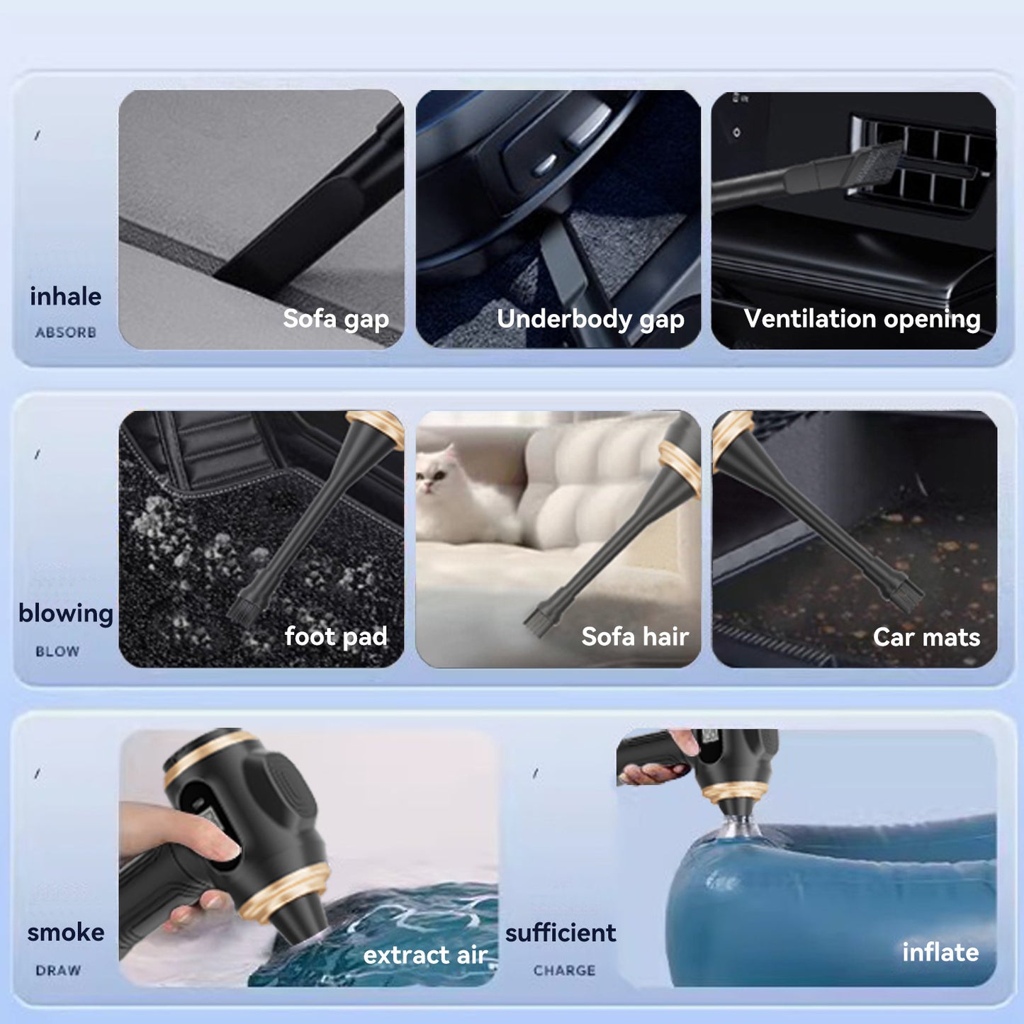 Kabelloser Auto-Staubsauger mit Digitalanzeige ❤️