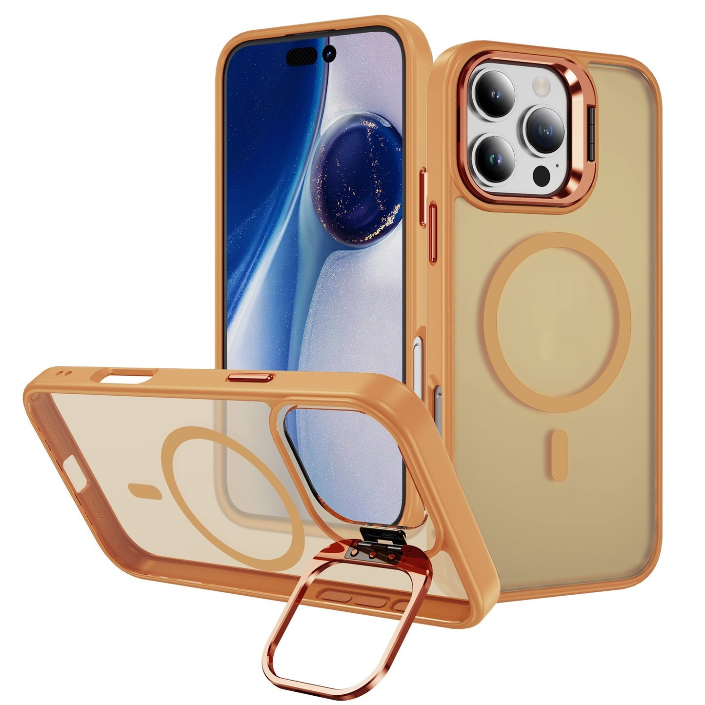 Magnetische Handyhülle mit Halterung & Kameraschutz ❤️ – Eleganter Rundumschutz für dein iPhone