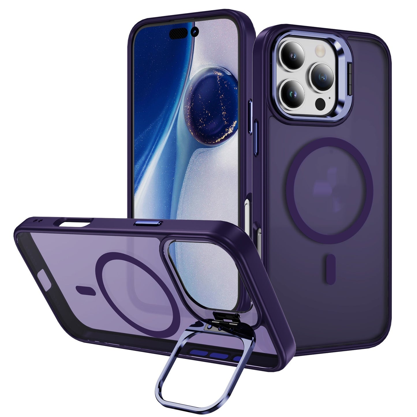 Magnetische Handyhülle mit Halterung & Kameraschutz ❤️ – Eleganter Rundumschutz für dein iPhone