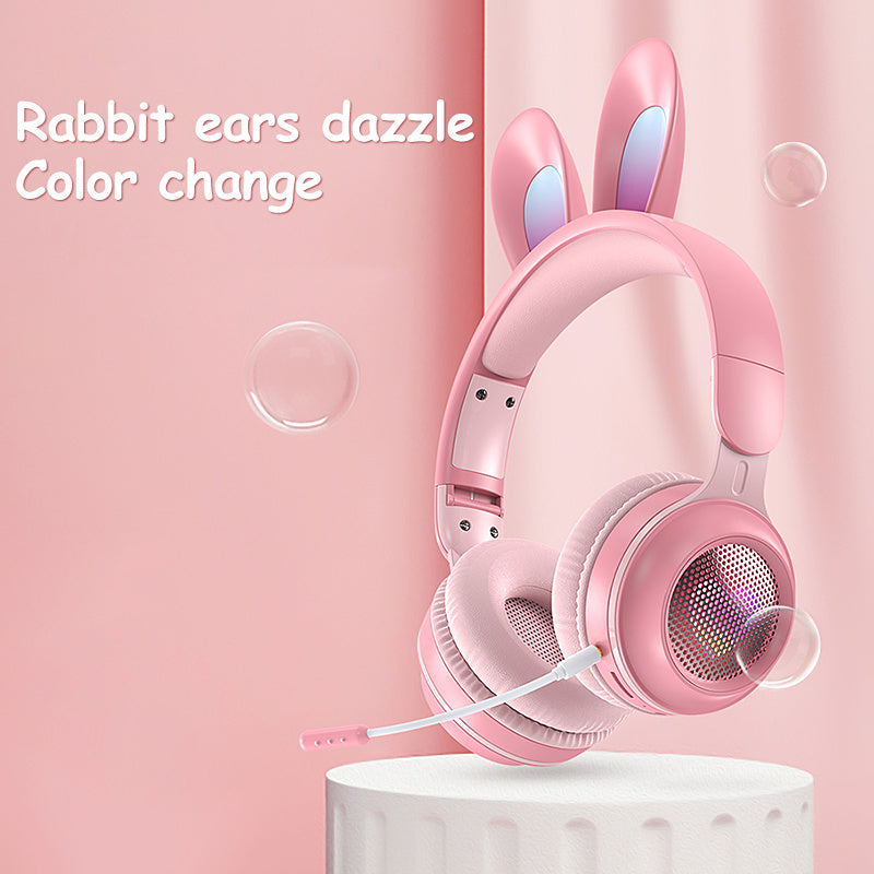 Bunny Bluetooth Kopfhörer – Süßes Design mit LED-Ohren & Geräuschdämmung